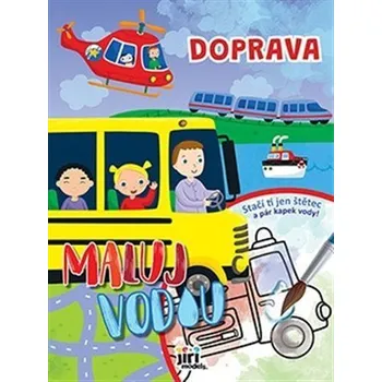 omalovánky Doprava - Maluj vodou A4