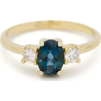 Prsten AUREE | Fine Jewelry Zlatý prsten trio s topazem a diamanty materiál: žluté zlato 585/1000