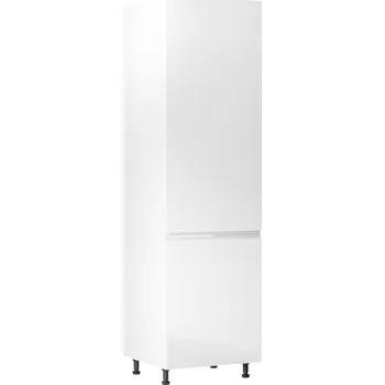 Tempo Kondela Potravinová skříňka, bílá / bílá extra vysoký lesk, pravá, AURORA D60R