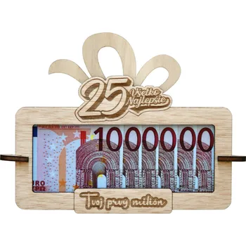 Žertovný předmět Tabulka na peníze Tvůj první milion k 25 SK