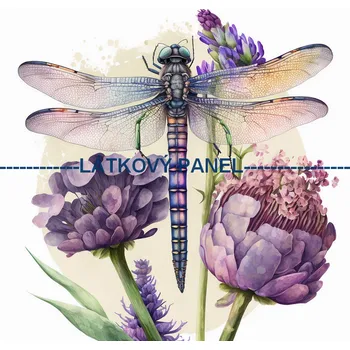 Látkový panel - Vážka - HM-10 Velikost: 15x15cm, Materiál: Teplákovina nepočesaná