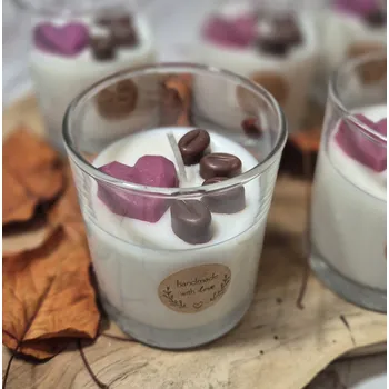 Svíčka AMI LUMEA Sójová svíčka AMI LUMEA, Srdíčko a káva