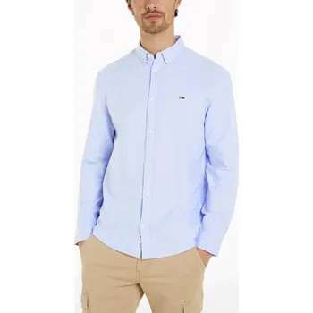 Pánská košile Tommy Jeans pánská světle modrá košile - XXL