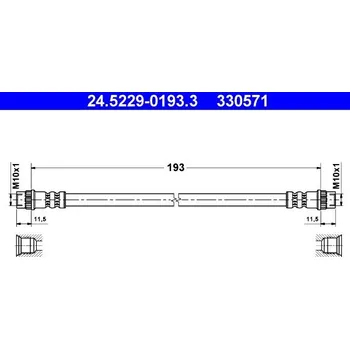 Brzdový systém Brzdová hadice ATE 24.5229-0193.3