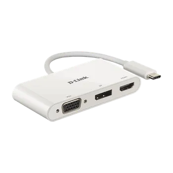 Adaptér k notebooku D-Link 3-in-1 USB-C to HDMI/VGA/DisplayPort Adapter