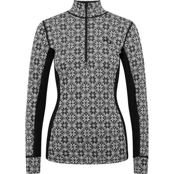Dámské Merino Triko Kari Traa Rose Half Zip Black 622691 25/26 XXL