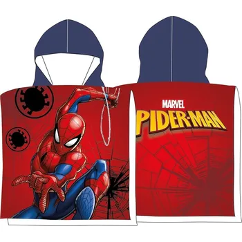 Červené pončo pro děti Spiderman