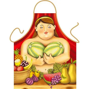 Kuchyňská zástěra Zástěra pro kuchařku v Botero stylu