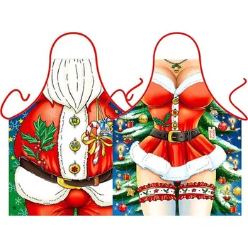 Kuchyňská zástěra Zástěry Santa Claus a Sexy Santice