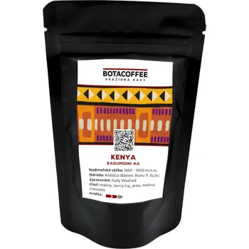 Káva BotaCoffee Kenya Kagumoini AA Velikost balení: 70 g, Zrnkovou nebo mletou?: Zrnková káva Fully Washed, 1650 - 1800 m.n.m.