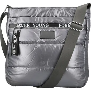 Stylová dámská textilní crossbody kabelka Zayana, šedá