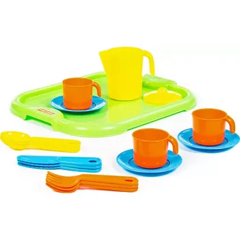 Dětská kuchyňka Čajová sada pro tři s tácem