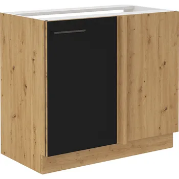 Šatní skříň Tempo Kondela Spodní kuchyňská skříňka, černý mat / dub artisan, Monro 105 ND 1FFBB