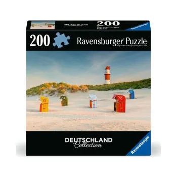 Puzzle Ravensburger Puzzle 12001477 - Leuchtturm hinter der Düne auf Borkum - 300 Teile Puzzle Deutschland Collection für Erwachsene ab 14 Jahren