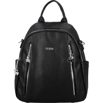 Městský batoh Trendy dámský koženkový batůžek Jeame, černý