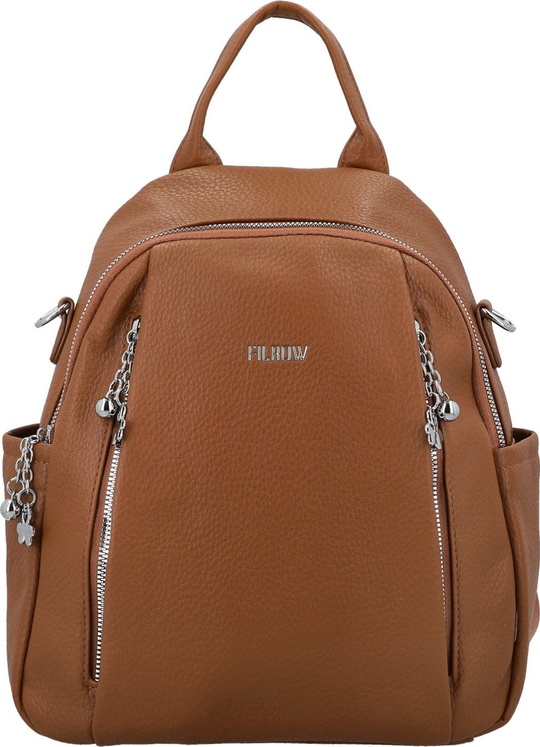 Trendy dámský koženkový batůžek Jeame, hnědý