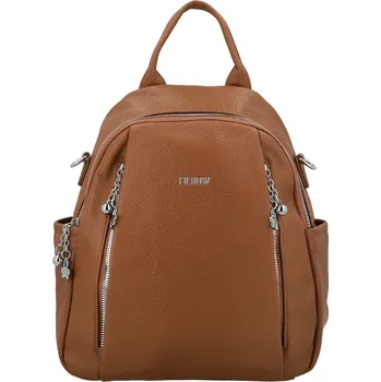 Městský batoh Trendy dámský koženkový batůžek Jeame, hnědý