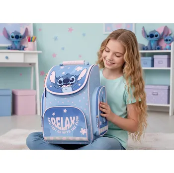 Školní batoh Lilo and Stitch Školní batoh/aktovka STITCH růžovomodrá