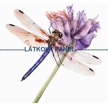 Látkový panel - Vážka - HM-05 Velikost: 15x15cm, Materiál: Kočárkovina