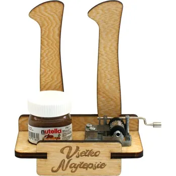 Žertovný předmět Dárkový stojan 11 let s flašinetem a Nutellou SK