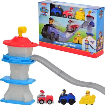 autodráha Paw Patrol deluxe věž 3v1 s tratí a 3 autíčky