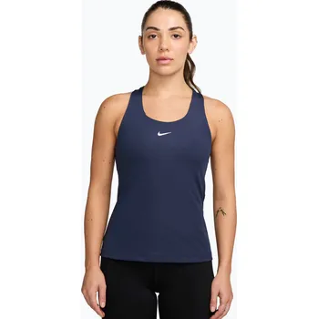 Dámské spodní prádlo Dámské tričko Nike Swoosh Medium Support Bra midnight navy/white