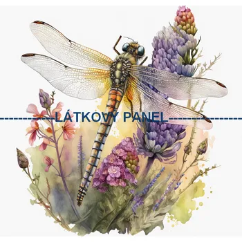 Látkový panel - Vážka - HM-11 Velikost: 15x15cm, Materiál: Kočárkovina