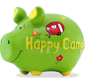 Žertovný předmět Keramická pokladnička pro vyznavače kempování