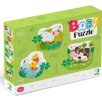 Baby puzzle Zvířátka ze statku 3v1 (2,3,4 dílků)