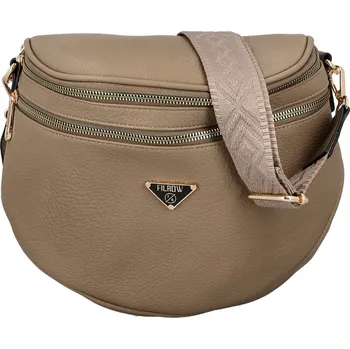 Ledvinka Trendy dámská koženková ledvinko-kabelka Senta, tmavě béžová