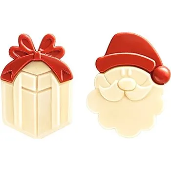 Čokoláda Santa a dárky , čokoládová dekorace,9ks