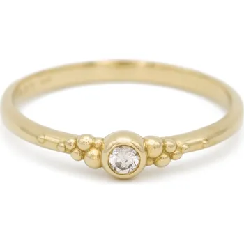 Prsten AUREE | Fine Jewelry Jemný zlatý prsten s diamantem - Bubbles materiál: bílé zlato 585/1000