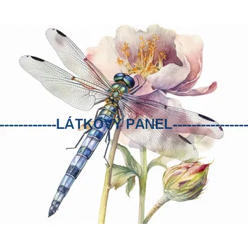 Látkový panel - Vážka - HM-04 Velikost: 15x15cm, Materiál: Kočárkovina