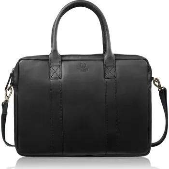 Paolo Peruzzi Pánská elegantní kožená taška na notebook Paolo Peruzzi; černá