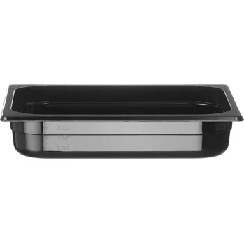 Dóza na potraviny Kontejner GN 1/2 černý polykarbonát, HENDI, Profi Line, GN 1/2, 4L, Černá, 325x265x(H)65mm