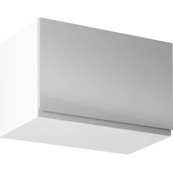 Kuchyňská skříňka Tempo Kondela Horní skříňka, bílá / šedý extra vysoký lesk, AURORA G60KN