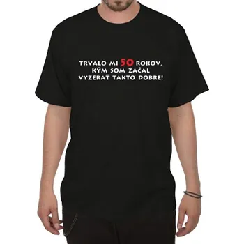 Pánské tričko Černé tričko k 50-tce pro muže SK - velikost XXL