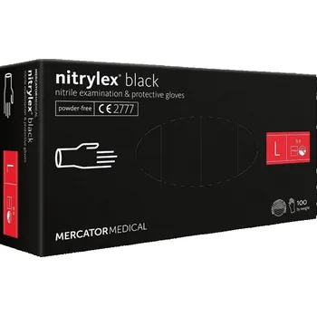 Mercator Nitrylex rukavice černé L - 100 kusů