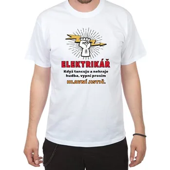 Pánské tričko Vtipné tričko pro elektrikáře - velikost XXL