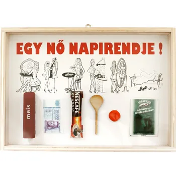 Rám na obraz Základní výbava ženy na jeden běžný den HU