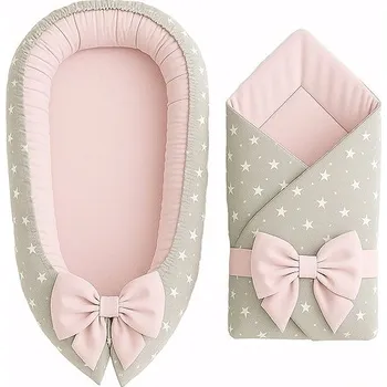 Hnízdečko pro miminko BabyTýpka Výbavička pro miminko mini Stars pink