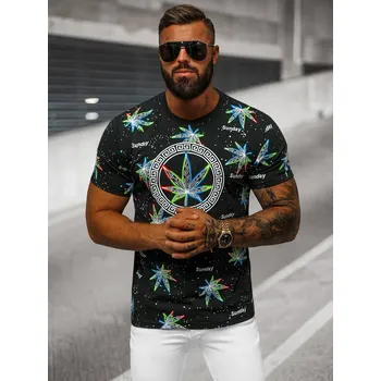 Pánské tričko Ozonee Pánské tričko s krátkým rukávem Beoach černá XL