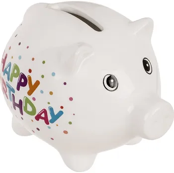 Žertovný předmět Malá keramická pokladnička narozeninové prasátko
