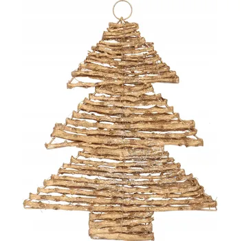 Vánoce VÁNOČNÍ OZDOBA NA POVĚŠENÍ RATANOVÁ 30CM dekorace