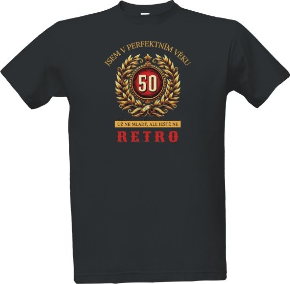 Tričko s potiskem 50-Ještě ne retro pánské