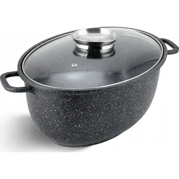 Poklice Pekáč 8 l, keramická mramorová poklice, skleněná indukce