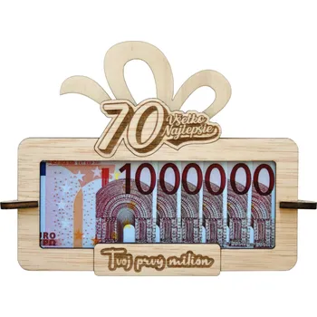 Žertovný předmět Tabulka na peníze Tvůj první milion k 70 SK