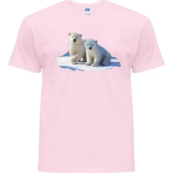Pánské tričko tricko_potisk_ledni_medvedi Barva: Pink - růžová, velikost: XS