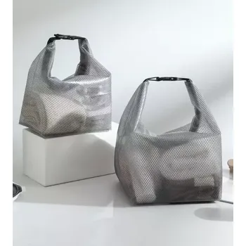 Cestování Voděodolná plážová taška šedá větší (TPP4)