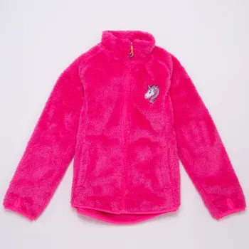 Dívčí mikina Dívčí kožíšková mikina růžová Wolf B2946 Velikost: 164